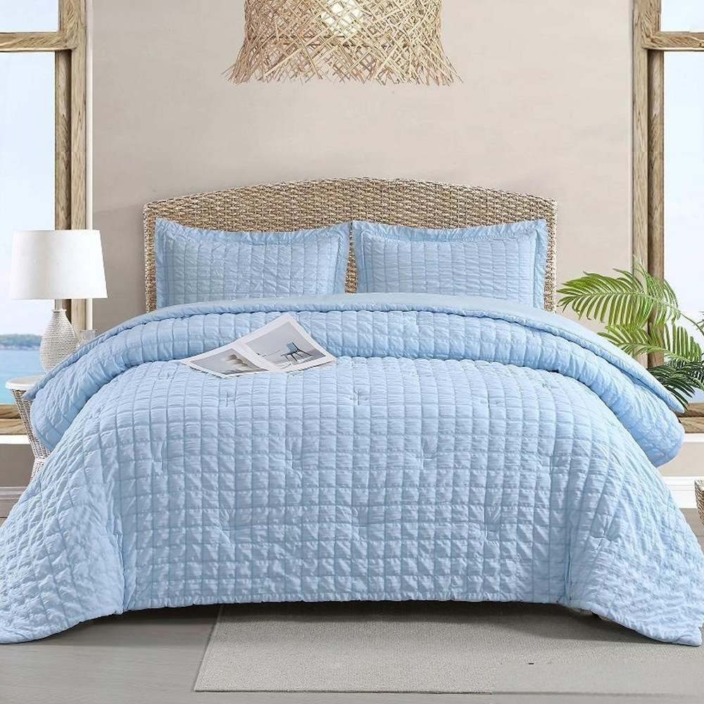 Olsen Textured check Embosovaný povlak na přikrývku Sada povlaků na přikrývku Sada ložního prádla